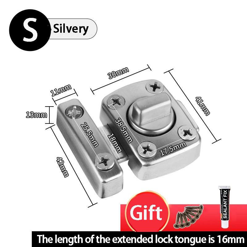 

Засув для дверей з цинкового сплаву Ліва та права дверна засувка Натискно-поворотний дверний потовщений накладний дверний засув Запірна засувка Фурнітура