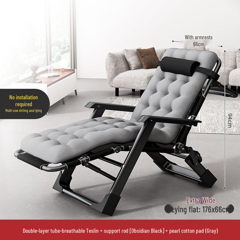 Reclining Foldable Lounge Chair for Napping, Office, or Home Use