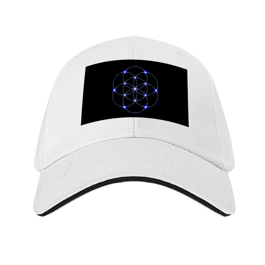 Sacred Geometry Blue Flower Of Life Baseball Cap Designer Hat Hat Unisex For The Sun Sunhat Hats For Women Unisexs