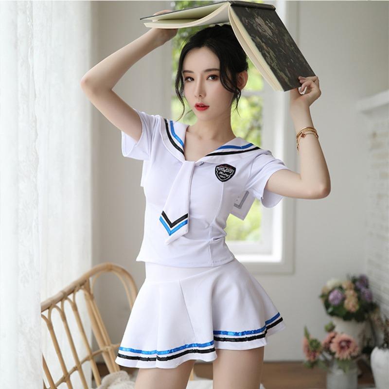 Sexy Lingerie Sexy School Girl Suit Pure Desire Night Game Foot Bath Sauna Cosplay Overalls Cute Clothing