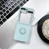 Applicable To Samsung Zflip7 Liquid Silicone Zflip6 Ring Mobile Phone Case Zflip4 Folding Screen Protective Case Foreign Trade