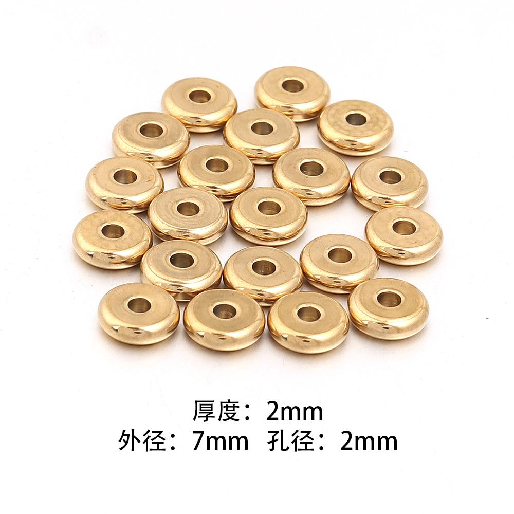 20/50pcs Stainless Steel Spacer Beads Flat Round Loose Wheel Beads For Jewelry Making DIY Charms Bracelet Necklace Accessories