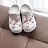 1 Set Pinke Schuhanhänger Set Kreative Schuhblume Diamant Schmetterling Perlenblume Abnehmbare Kette Schnalle Mädchen Schuh Dekoration Neu