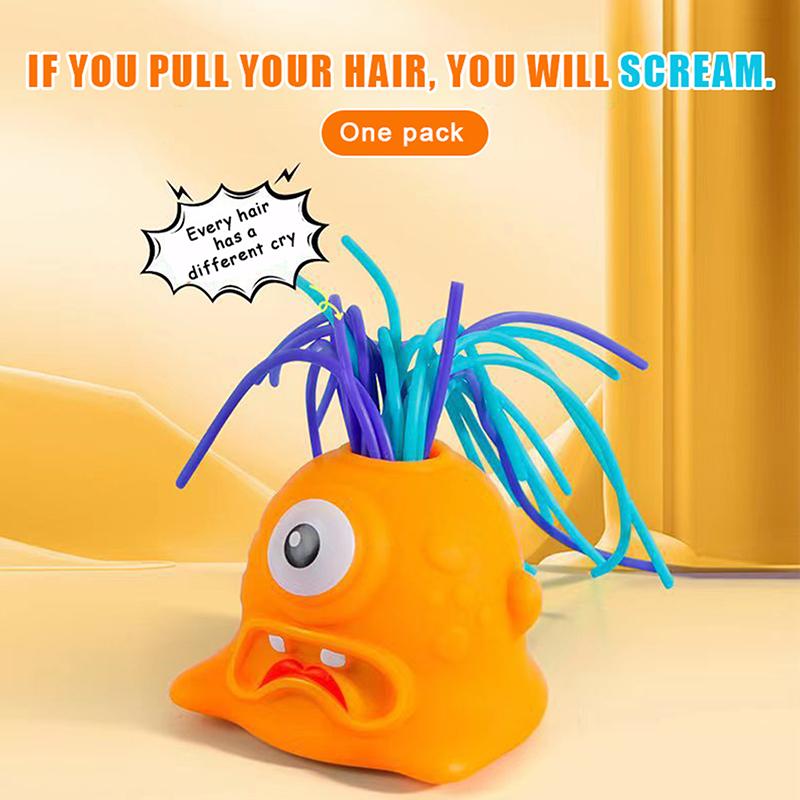 New Novelty Funny Hair Pulling Will Be Screaming Little Monster Kids Decompress Toys Christmas Creative Fun Educational Toys