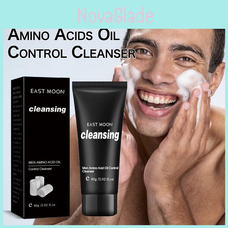 East Moon Men's Amino Acid Oil Control Facial Cleanser Deep Cleansing Acne Marks Pore Refining Brightening Skin