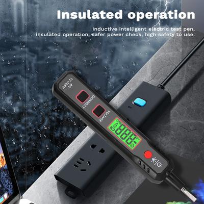 LCD-Display, elektrischer Teststift, AC12–300 V, Spannungsprüfer, Live/Null-Draht-Detektor, Kabel-Haltepunkt