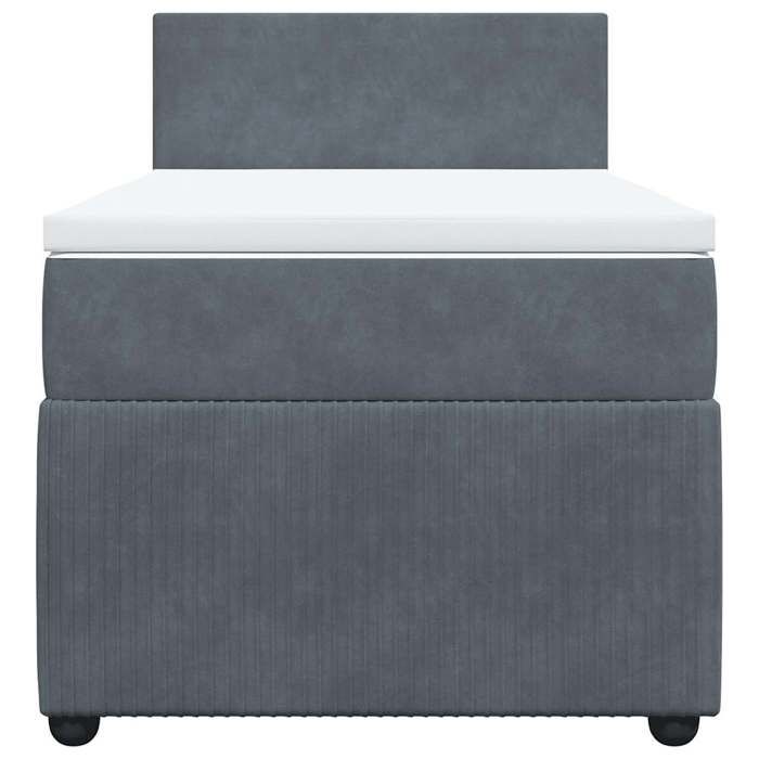 Maison Exclusive - Bettlattenrost mit Matratze Dunkelgrau 100x200 cm