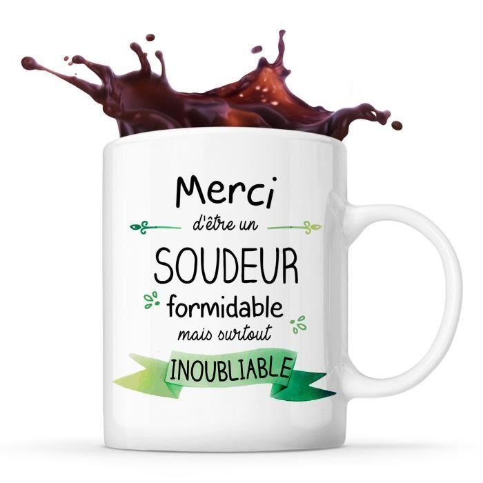 Mug - Merci Soudeur Inoubliable - Porcelaine - Compatible lave-vaisselle - Design contemporain