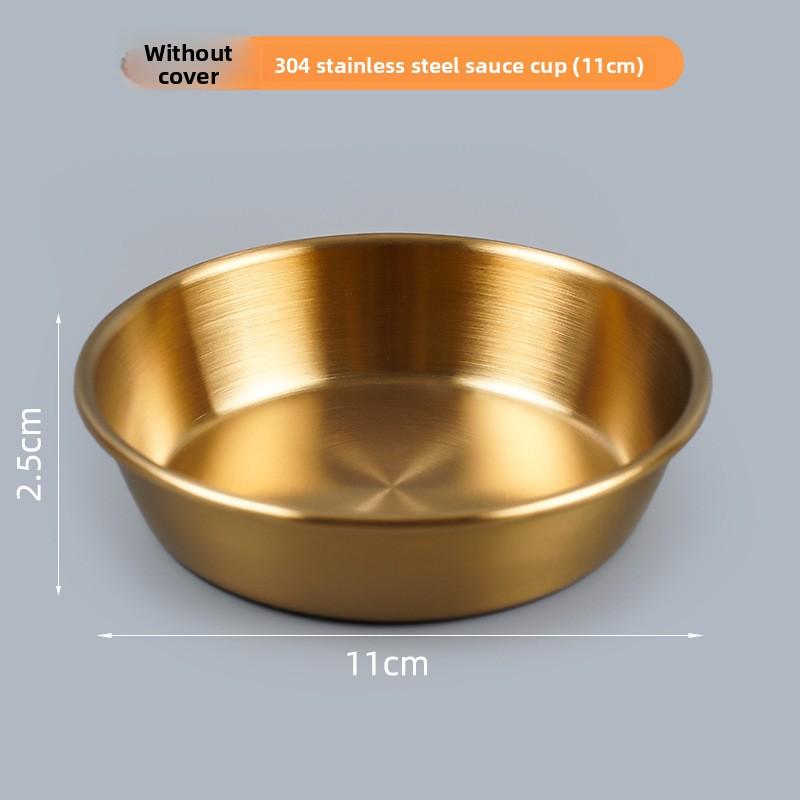 304 Stainless Steel Portable Dipping Sauce Box for Barbecue Mini Seasoning Container