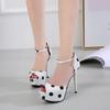 Fashion Pumps women shoes platform heels peep toe woman shoes ladies office shoes women Wave point Party Shoes white heels for wedding