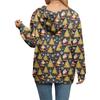 Women's Casual Fashion Long-Sleeved Zip-Up Christmas Print Knitted Hoodie