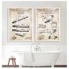 Paper Patent Poster Vintage Canvas Print Wall Art Picture Painting Modern Bathroom Decoration Industrial Style Toothpaste Toilet