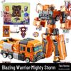 Xuan Card Fighter 2: Blue Lightning Thunder King Flame Dragon Transforming Robot Car Toy