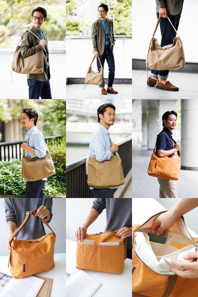 Sac bandoulière 8 en toile couleur kaki grand format [Port Buggy] Non. Montre homme BP-YNM1304-KH