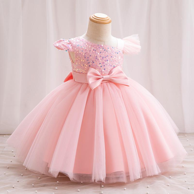 Luxuriöses flauschiges Netz-Prinzessinnenkleid für Mädchen für Abendauftritte und Geburtstage