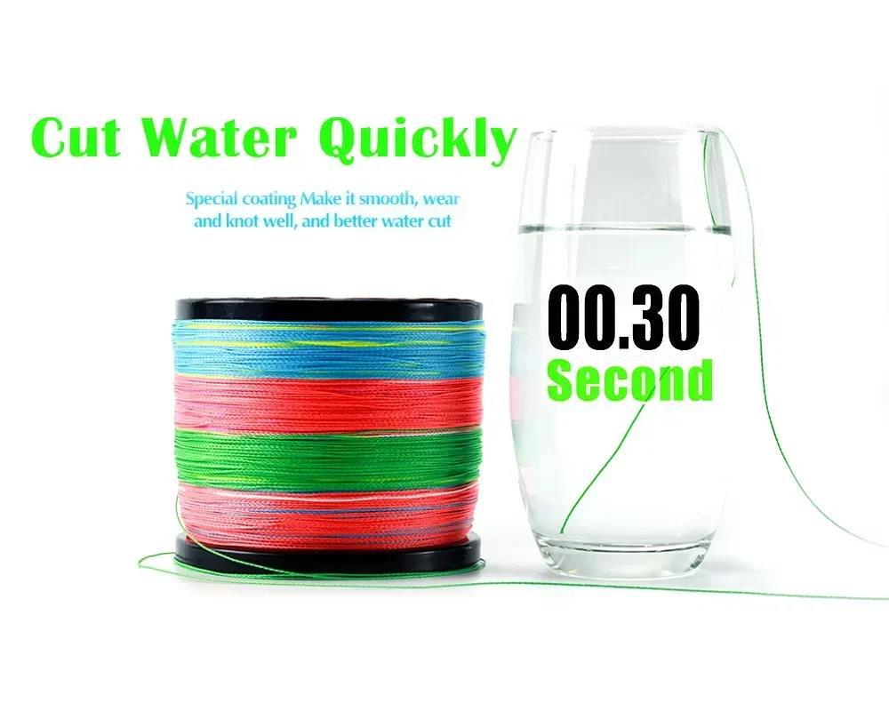 8X Japan Braided Polyethylene Fishing Line - Multi-Filament, Speckled, 100M/300M/500M for Fly, Sea, Saltwater, & Freshwater