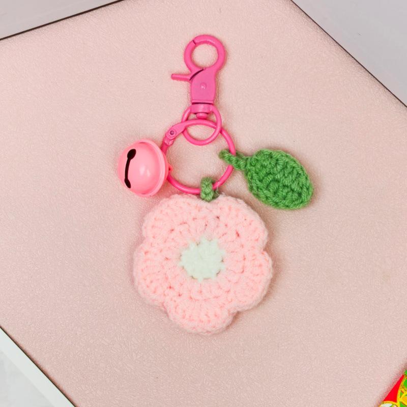 Handwoven Flower Keychain Ring - INS Style, Perfect for Bags and Teacher's Day Gifts
