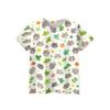 Kids Animal Print Crew Neck Short Sleeve Casual Loose Fit T Shirt Top Lightweight Soft Fabric Comfortable Wear
