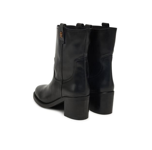 Ботильоны Tommy Hilfiger Riding Lthr Mid Boot Block Heel FW0FW08776 Black