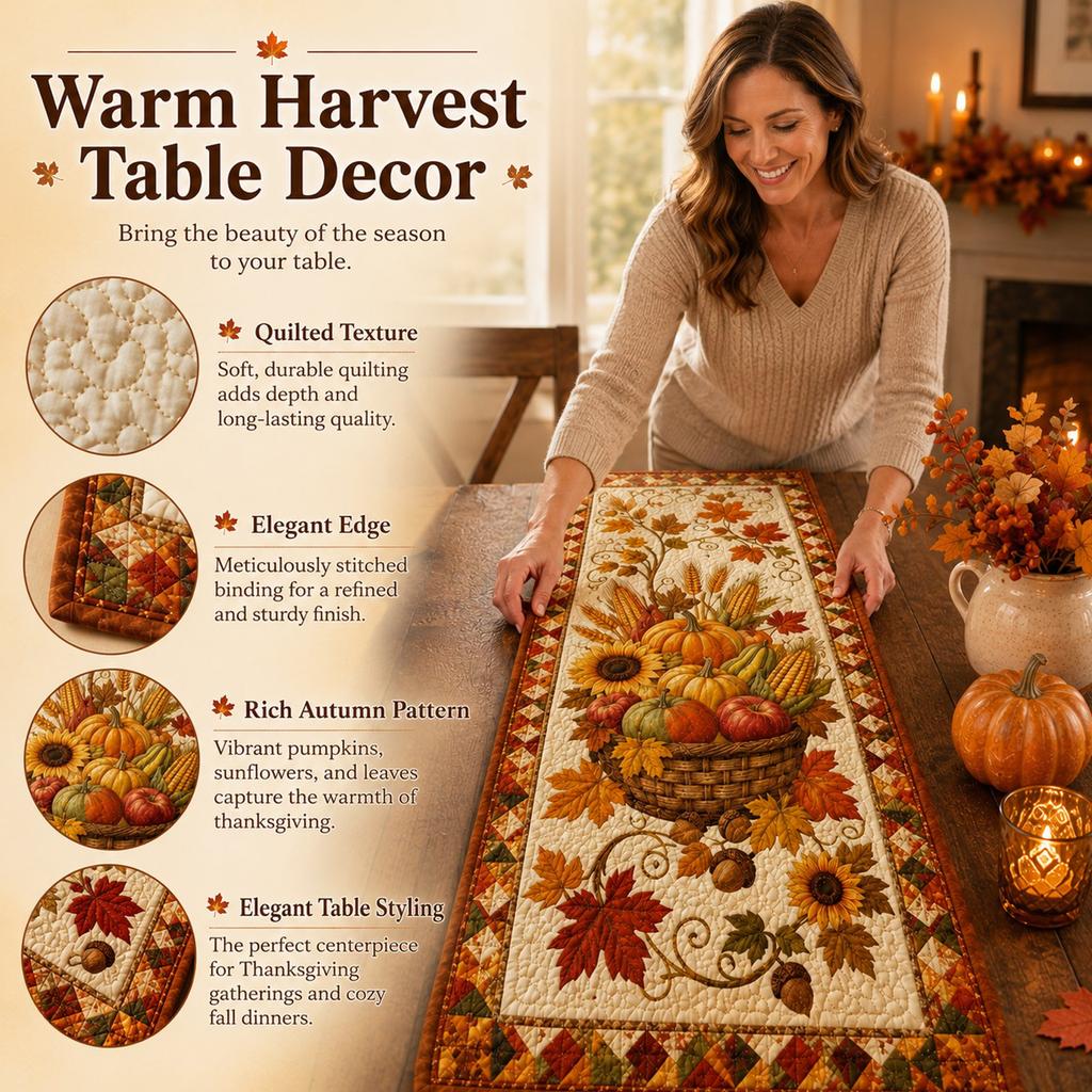Pumpkin Print Decorative Tablecloth for Living Room Dining Table
