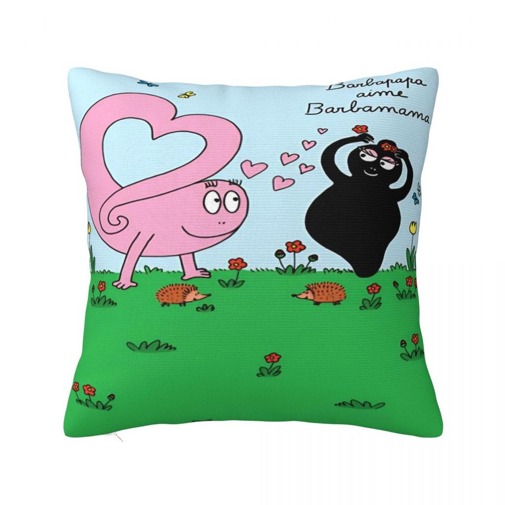 Cute Cartoon B-B-Barbapapas Pillow Case Morden Pillow Cover Soft Custom Cushion Cover Pillowcases For Sofa Home Decoration
