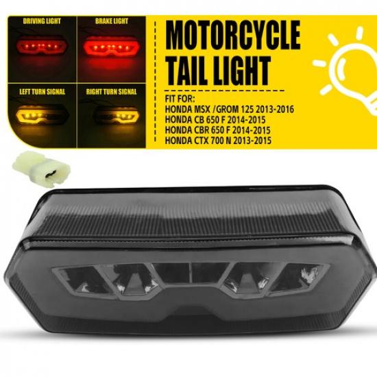 LED Tail Light Integrated Turn Signal For HONDA MSX /Grom 125/CB/CBR 650 F/CTX A