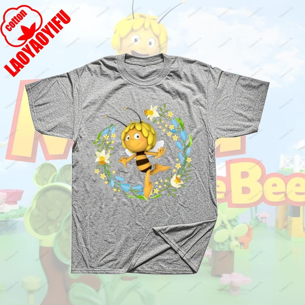 Maya The Bee Movie Cartoon Character T-shirts Cartoons T Shirt Breathable Camisetas Harajuku Creative Cool Trending T Shirt