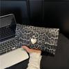 Women PU Leather Vintage Textured Purse Large Capacity Leopard Print Handbag Multi-Purpose Party Date Working Commute Bag