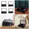 PU Smyckesdisplaylåda med genomskinligt lock Tillbehörsfodral Örhänge Ring Halsband Organizer för Modeentusiaster