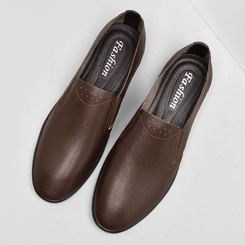 Mocassins Classiques en Cuir de Vachette de Haute Qualité Chaussures Décontractées Fait Main Élégant Mocassins pour Homme Chaussures de Marche Respirantes