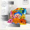 1pc Plim Plim Print Flannel Blanket -Suitable for All Seasons, Perfect for Home, Travel, or Camping - 061341