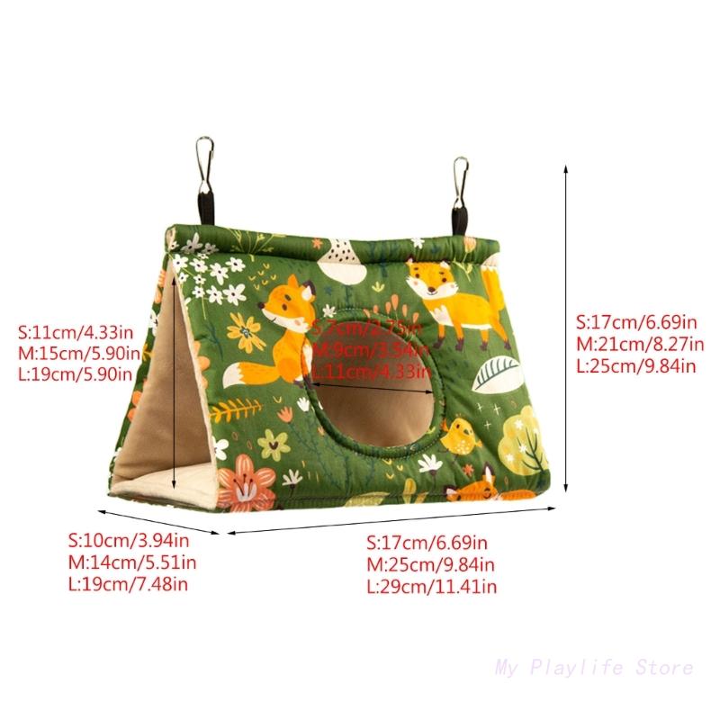 Winter Warm Bird Nest House Parrot Hanging Hammock Velvet Shed Finch Cage Birds Hideaway Sleeping Bed Warm Swing