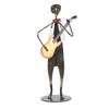 Matte Musician Sculpture Black Iron Figurine Statues Desktop Ornament  Living Room