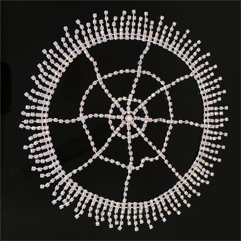

European And American Rhinestones Exaggerated Hair Accessories Ethnic Style Fringed Stage Headgear Forehead Hair Accessories