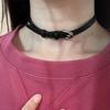 Girocollo in Pelle PU Nera per Donna Uomo Cool Punk Gotico Choker con Borchie Biker Girocollo in Pelle PU Collare Borchiato Collana Rock