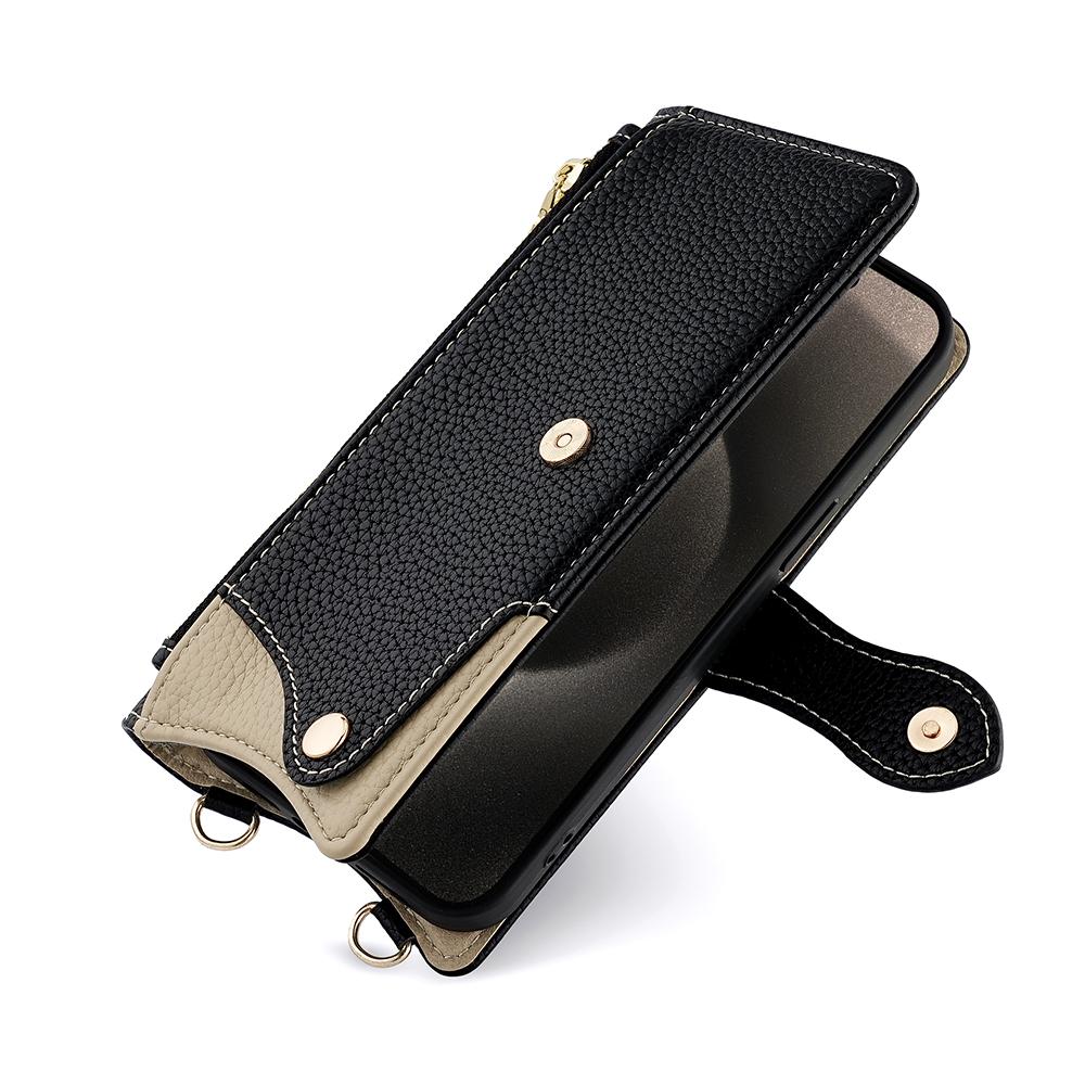 For Oppo A5x 5G Leather Case Wallet Stand Cover Irregular Tail Style with Chain Strap