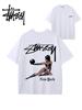 T-shirt en coton oversize avec imprimé Stüssy