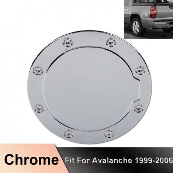 Chrome Door Fuel Tank Gas Cap Cover Panel For Chevy Avalanche Tahoe Sierra 99-06