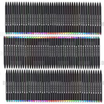 Stylos marqueurs neutres colorés, 12/24/60/100 pièces, stylos Fineliner pour l'école et le bureau, ensemble de stylos à encre Kawaii, fournitures d'art mignonnes