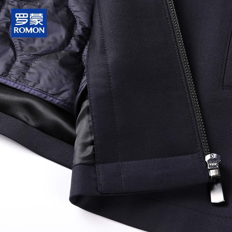 Romon Men's Executive Wool Jacket with Detachable Goose Down Liner