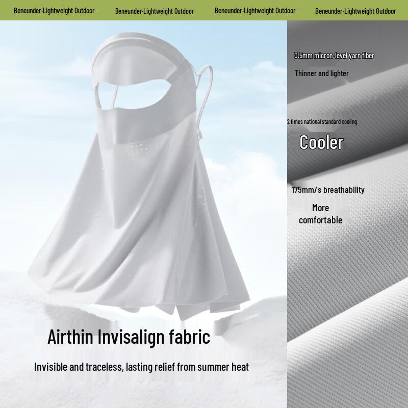 Beneath AL207 Lightweight Sun Protection Face & Neck Mask