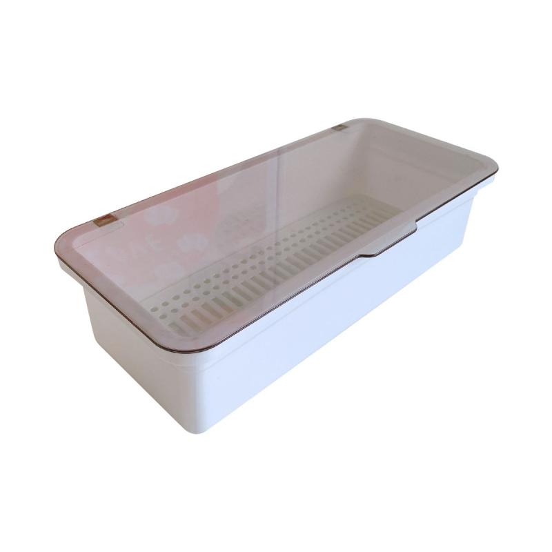 Creative Brush Storage Box with Lid Dustproof Makeup Portable Desktop Transparent Storage Bucket
