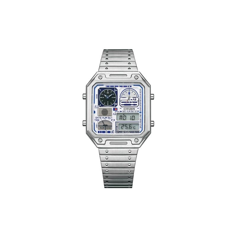 

CITIZEN 50 meters waterproof Quartz Steel Strap 33.4mm men s watch white dial JG2121-54A білий