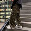 Pánské volné kalhoty Camouflage Více kapes Elastický pas U kotníků stažené Streetwear Jaro Podzim Hip Hop Volné kalhoty na sport
