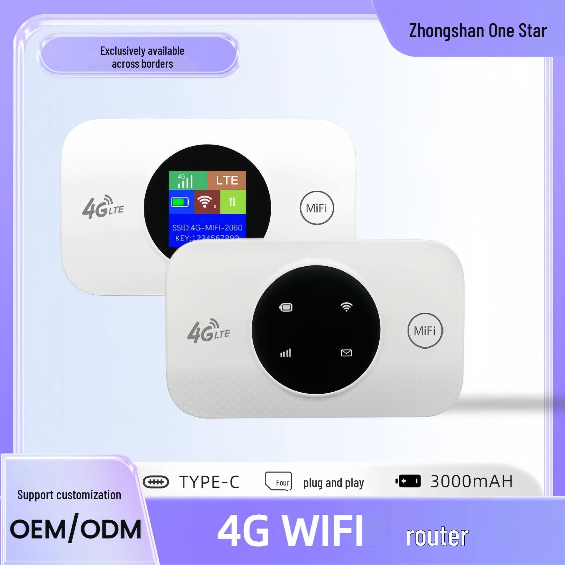 

4G Portable WiFi Car-Mounted Pocket MIFI for Myanmar, Laos, Cambodia, and Thailand (MF968). 1