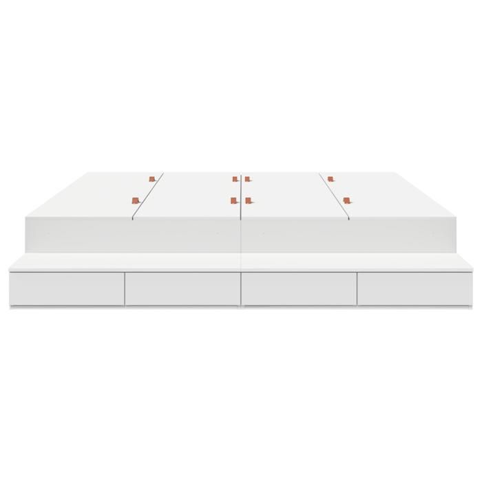 VidaXL Cadre de lit de rangement Blanc 180x200 cm 3335661