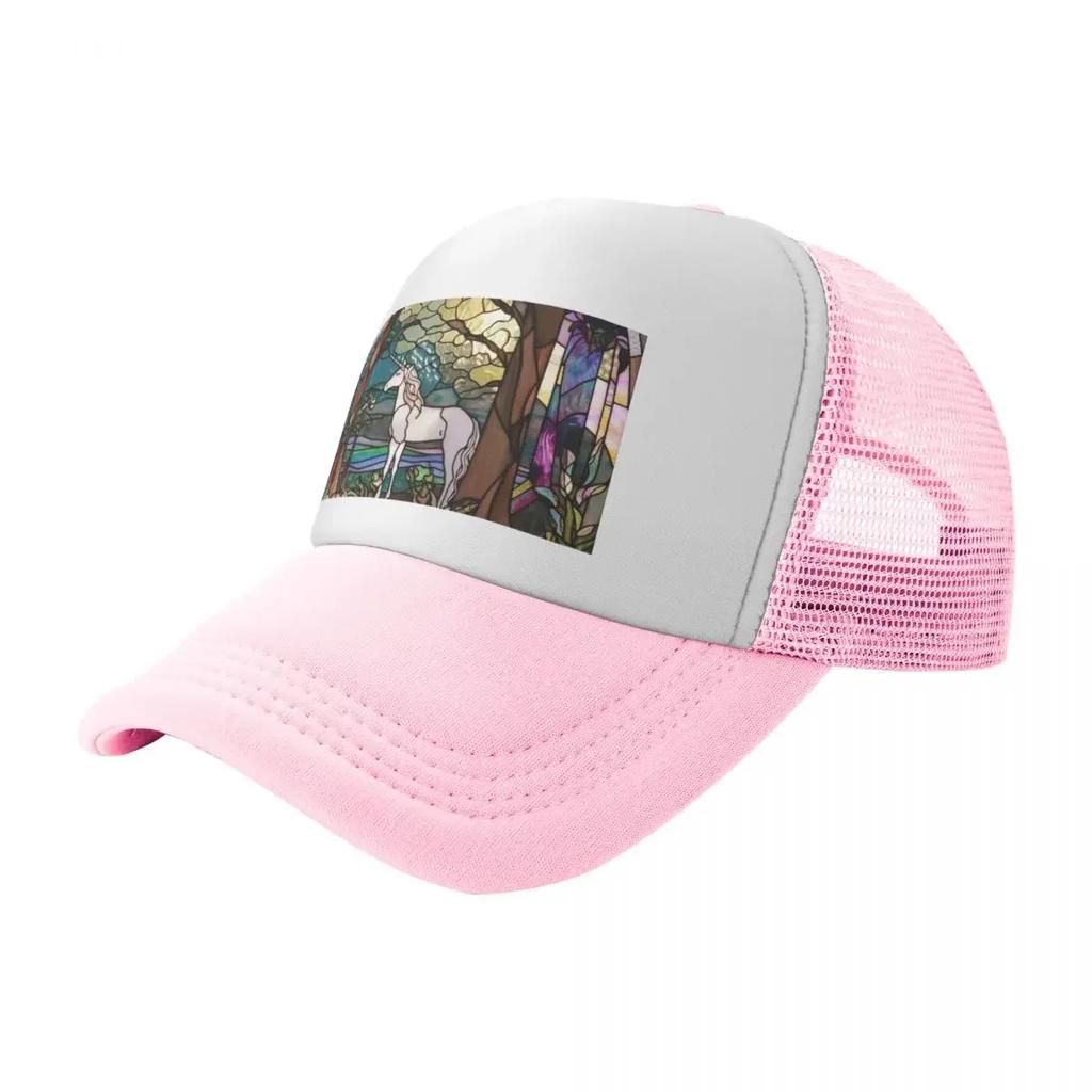 Stained Glass Unicorn Baseball Cap Anime Fashionable Hats On Offer Baseball For Men Womens