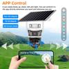 HD 10x Zoom Solar-powered Camera, Dual-lens Three-view Monitoring, PTZ Automatic Tracking CCTV, Wireless WIFI/4G Security Camera