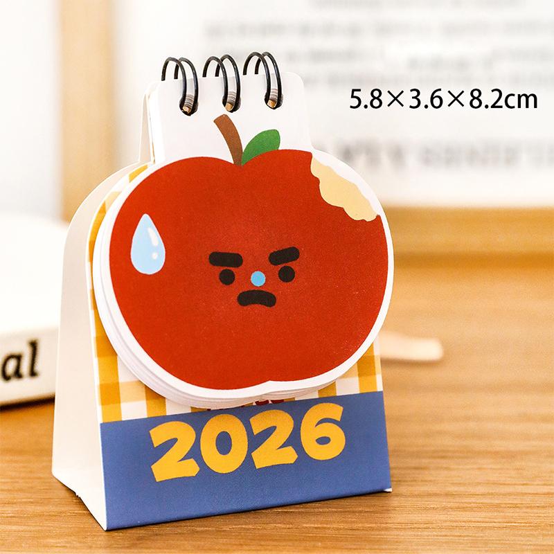 

2026 Year Mini Desk Calendar Creative Student Plan Desktop Check-In Desk Calendar Ornaments 6CM