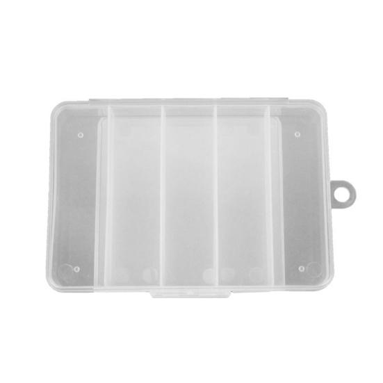 Plastic Fishing Tackle Box Double Buckle Portable Wear Resistant Fishing Lure Box for Angling